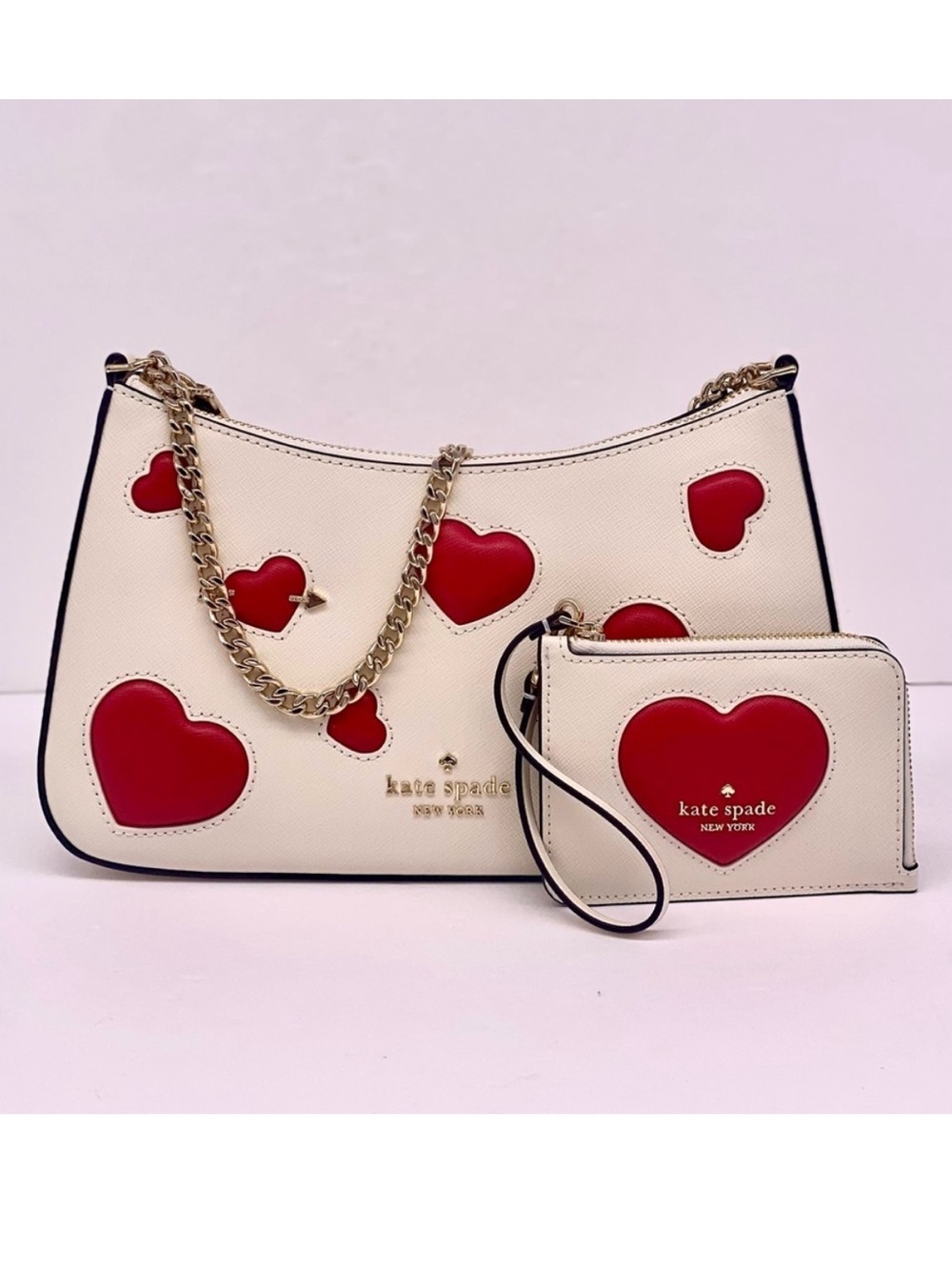 Kate Spade Convertible Heart Shoulder Crossbody Bag and wallet Set
